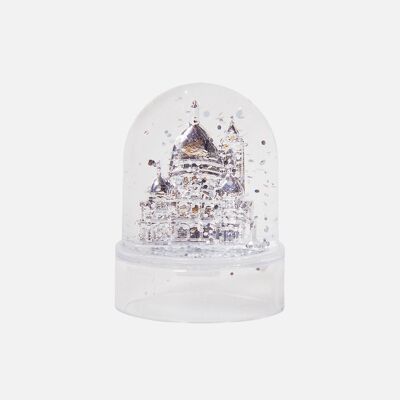 Mini boule à neige Sacré-coeur argenté (lot de 12)