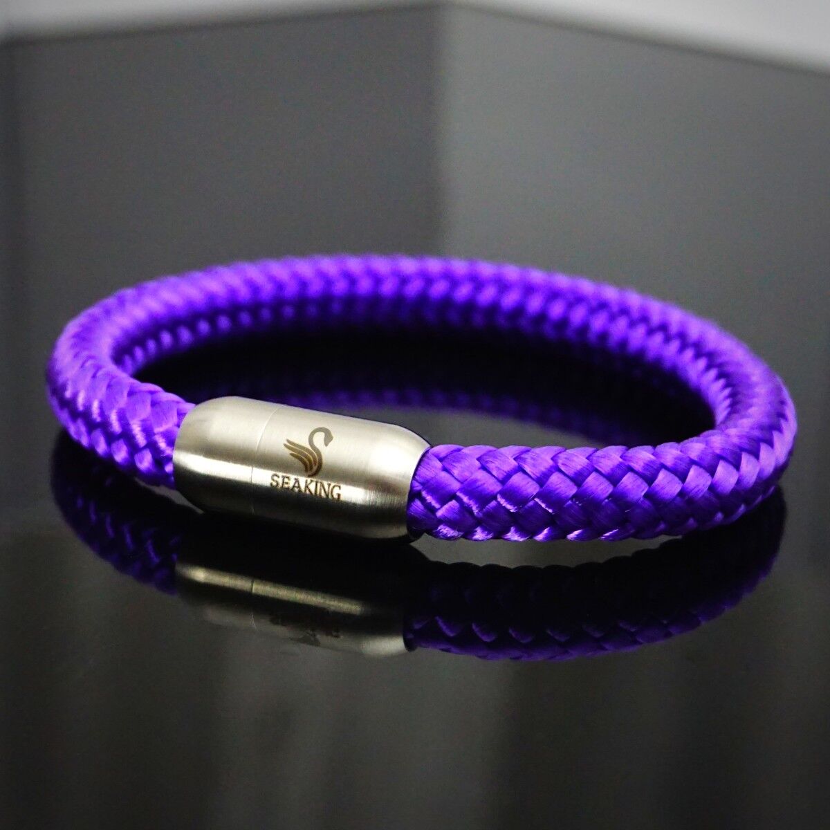 Wörthersee - Purple Rain - L - POLSO DA 18,5 A 20 CM - Argento
