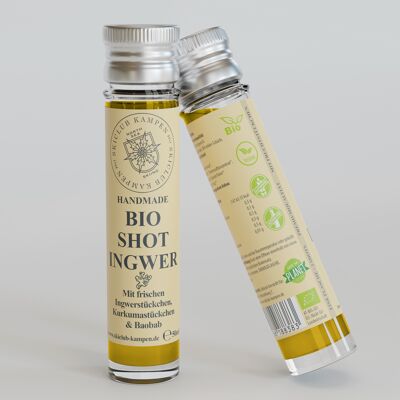 Premium handmade bio shot ingwer