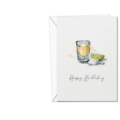 Carte joyeux anniversaire | Carte d'anniversaire Tequila | Téquila | Pour lui | Pour elle (1057102618)