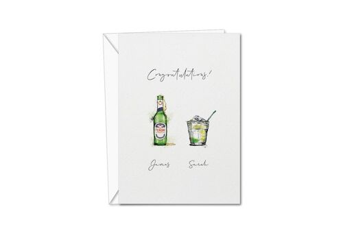 Couples Drinks Card | Personalised Cocktails Card | Personalised Card | Wedding Card | Anniversary Card | New Home Card | (1048888250)
