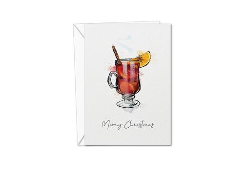 Mulled Wine Christmas Card | Christmas Card | Mulled Wine Card | Christmas Card | Xmas Card | Christmas Card Set | Fun Xmas Cards - 1 Card (1106219537-0)