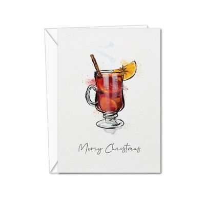 Mulled Wine Christmas Card | Christmas Card | Mulled Wine Card | Christmas Card | Xmas Card | Christmas Card Set | Fun Xmas Cards - 1 Card (1106219537-0)