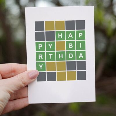 Wordle Birthday Day Card | Wordle Card | Quirky Cards | Birthday Card | For Her | For Him (1178672870)
