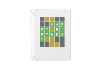 Carte d'anniversaire Wordle | Carte Wordle | Cartes originales | Carte d'anniversaire | Pour elle | Pour lui (1178672870) 2