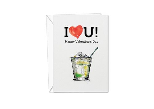 I Love You Valentines Day Card | Personalised Valentines Day Card | Personalised Cocktails Card | Special Valentines Cards (1173122839)