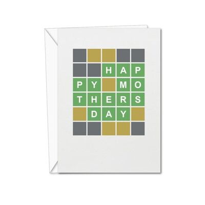Wordle Mother's Day Card | Wordle Card | Quirky Cards | Mother's Day | For Her (1192623877)