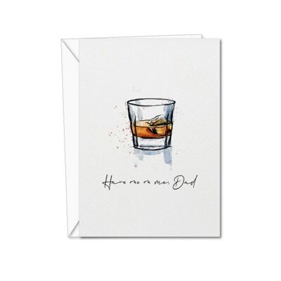 Carta di buon compleanno | Biglietto di compleanno per papà | Carta del whisky | Biglietto di auguri di buon compleanno con whisky | Carta del whisky | Per Lui | Per papà (1062822127)