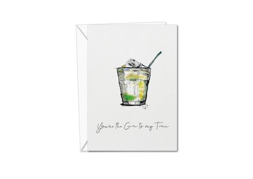 Gin and Tonic Card | Gin Valentines Card | G&T Card | Gin and Tonic Greeting Card | Valentines Card | For Him | For Dad (1173112963)