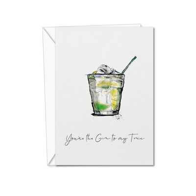 Carta Gin Tonic | Carta di San Valentino Gin | Carta G&T | Biglietto di auguri gin tonic | Carta di San Valentino | Per Lui | Per papà (1173112963)