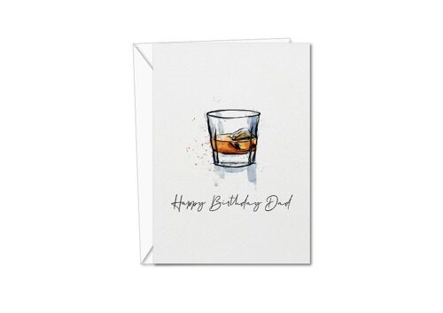 Happy Birthday Dad Card | Birthday Card | Whisky Card | Happy Birthday Whisky Greeting Card | Whiskey Card | For Him | For Dad (1062825279)
