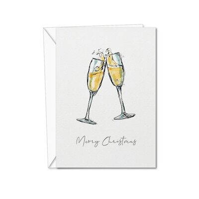 Champagne Christmas Card | Christmas Card | Champagne Card | Xmas Champagne | Champagne Card | Christmas Card Set | Fun Xmas Cards - 40 Cards (1101276103-5)