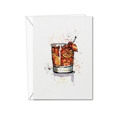Old Fashioned Greetings Card | Old Fashioned Card | Old Fashioned Cocktail Card | For Him (1206852517)