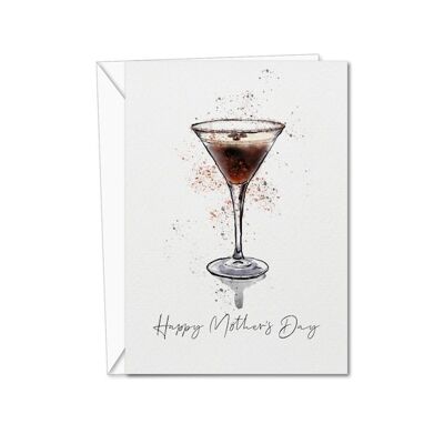 Buona Festa della Mamma Espresso Martini Card | Carta Martini Espresso Festa della Mamma | Carta Martini Espresso | Per Lei (1173830280)