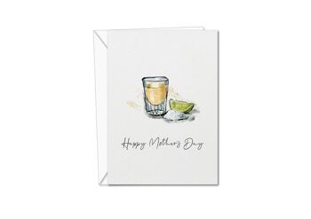 Carte de tequila heureuse fête des mères | Carte Tequila de la mère | Carte Tequila | Carte De Vœux Tequila | Pour elle (1187785631)