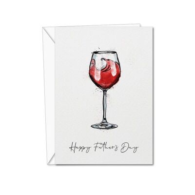 Carte de fête des pères | Carte de fête des pères de vin rouge | Carte des vins | Carte de fête des pères papa | Carte papa | Carte de fête des pères de vin | Pour papa (1032889223)