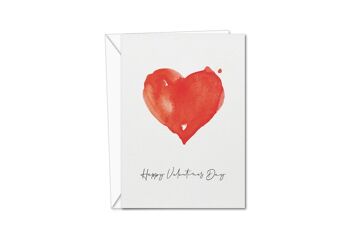 Carte de Saint Valentin coeur | Carte coeur rouge | Carte de voeux Saint Valentin | Carte Saint Valentin | Pour lui | Pour papa (1173118159)