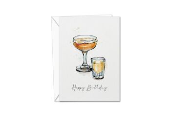 Carte joyeux anniversaire | Carte Martini de star du porno d'anniversaire | Carte Martini Star du porno | Carte de vœux Martini de star du porno | Pour lui | Pour elle (1016172194)