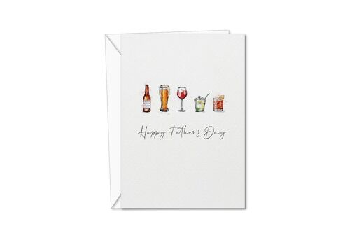 Happy Father's Day Card | Drink Illustrations | For Him (1008503734)