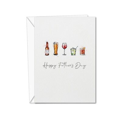 Carte de fête des pères heureux | Illustrations de boissons | Pour lui (1008503734)