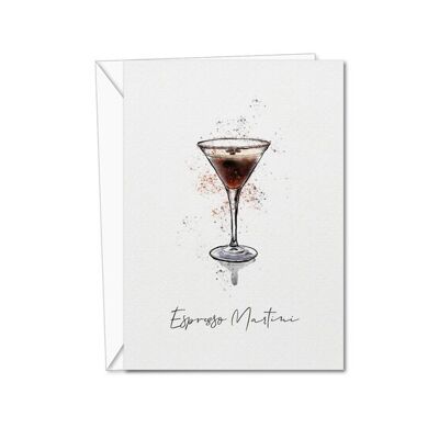 Cóctel Espresso Martini Tarjeta de felicitación (1021926423)