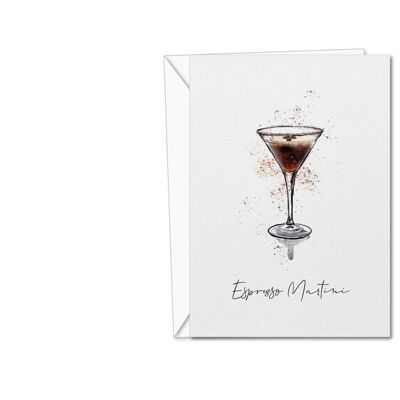 Espresso Martini Cocktail Greeting Card (1021926423)