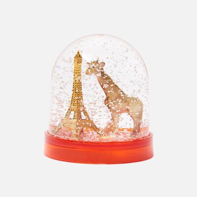 Schneekugel Giraffe und Eiffelturm (12er-Set)