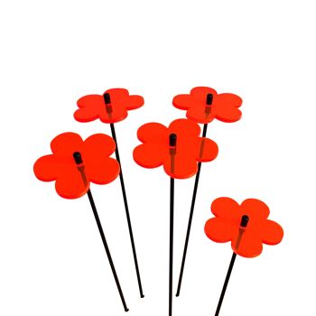 Lot de 5 petites décorations de jardin 'Blossom' 2