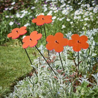 Set di 5 ornamenti da giardino grandi 'Blossom'