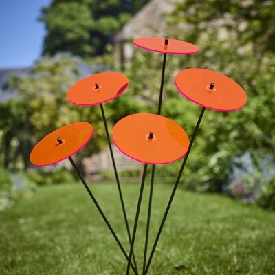 Large Garden Décor Ornaments Set of 5 'Sun Discs'