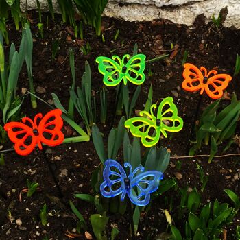 Set de 5 petites décorations de jardin 'Comma Butterfly' 4