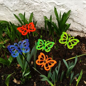 Set de 5 petites décorations de jardin 'Comma Butterfly' 5