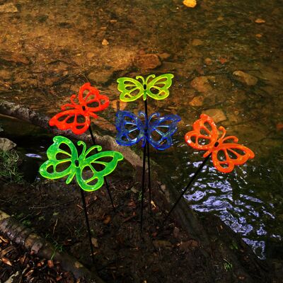 Juego de 5 adornos grandes para decoración de jardín 'Comma Butterfly'