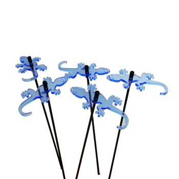 Lot de 5 petites décorations de jardin 'Gecko' 5