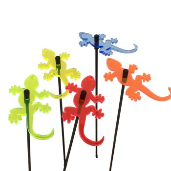 Lot de 5 petites décorations de jardin 'Gecko' 9