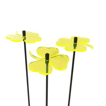 Lot de 3 petites décorations de jardin 'Shamrock' 2