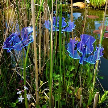 Lot de 3 grandes décorations de jardin 'Scottish Thistle' 18