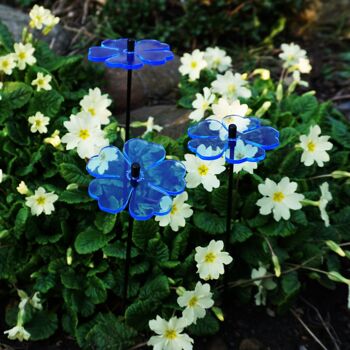 Lot de 3 petites décorations de jardin 'Double Blossom' 10