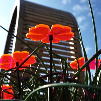 Lot de 3 petites décorations de jardin 'Double Blossom' 19