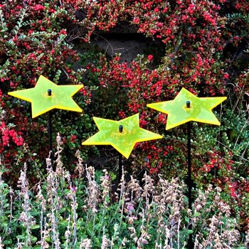 Lot de 3 grandes décorations de jardin 'Shining Star' 41