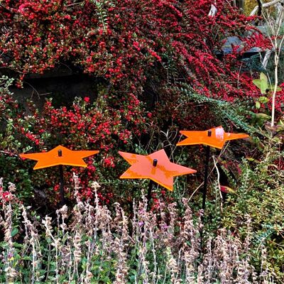 Set di 3 ornamenti da giardino grandi "Stella splendente"