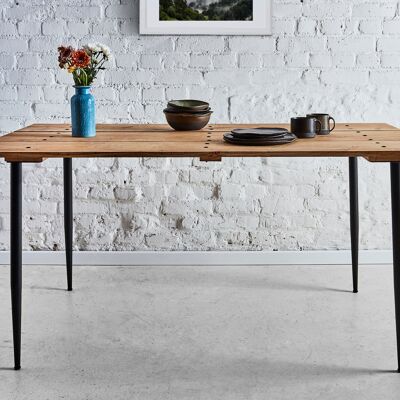 Mesa de comedor roble / mesa de cocina roble / mesa de jardín / única - 120 x 70 cm