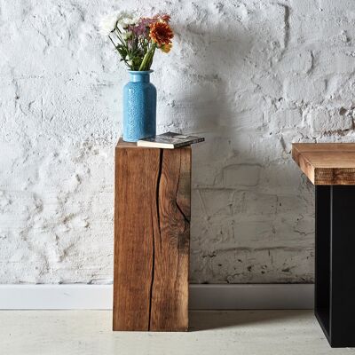 Wooden block oak / wooden block solid / side table / wooden block / decorative column / wooden column - 80 - 26 x 28