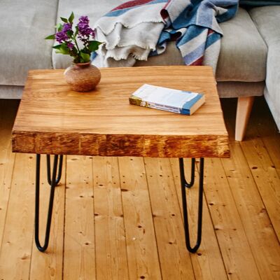 unique coffee table oak / sideboard / unique - copper-colored - 45 cm