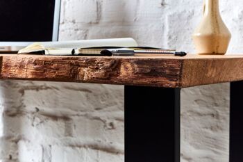 bureau unique en chêne / one of a kind / chemins de table - 100 cm - pieds en épingle à cheveux 4