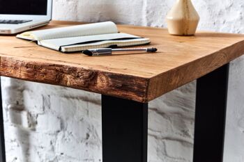 bureau unique en chêne / one of a kind / chemins de table - 140 cm - pieds en épingle à cheveux 2