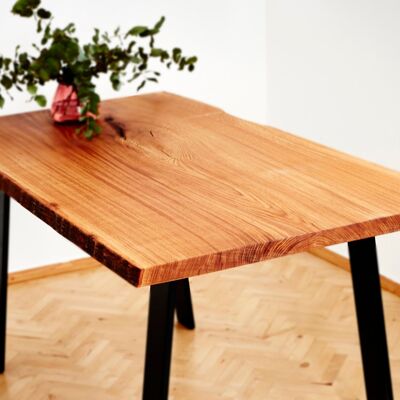 Unique dining table oak / from 140 -280 cm x 85-98 cm / unique / table runners / made of one piece of oak - 150 cm