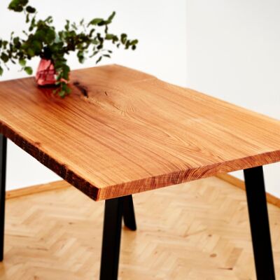 Unique dining table oak / from 140 -280 cm x 85-98 cm / unique / table runners / made of one piece of oak - 170 cm