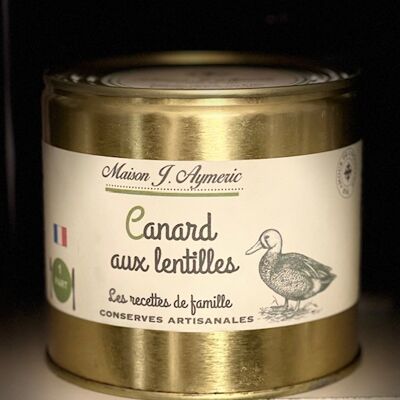 Canard aux lentilles