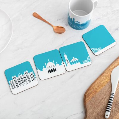 Brighton Set Of 4 Skyline Coasters